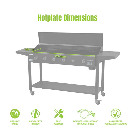 Gasmate Caterer 6 Burner Flat Top BBQ - Image 3