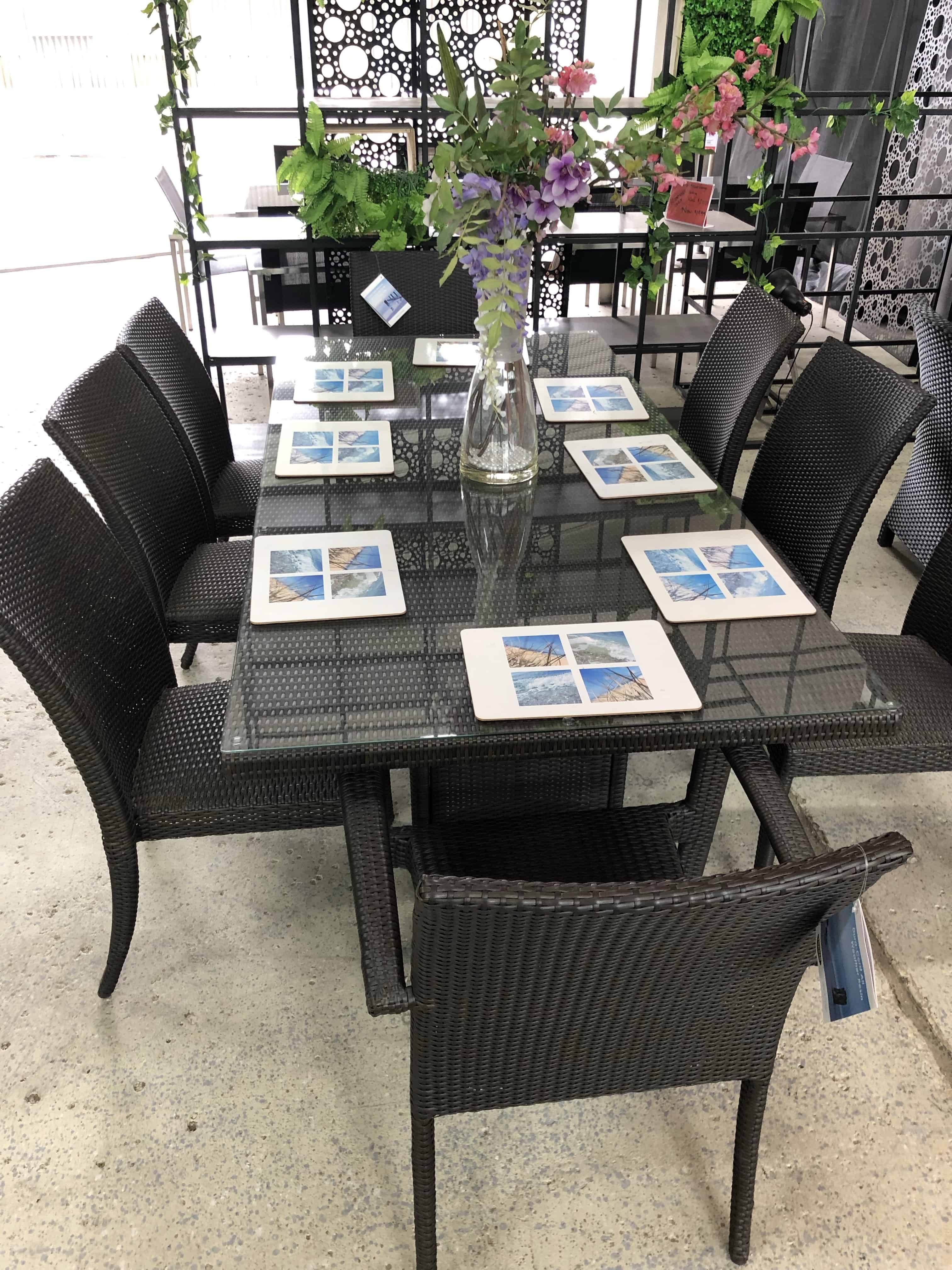 Manhattan 9 Piece Setting with Trieste 2100mm Table - Image 3